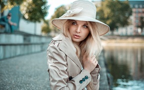 model, portrait, blonde, face, girl
