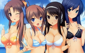 Neon Seifuku Tenshi, anime, bikini, Mochizuki Ayane, Nanami Shion, anime girls