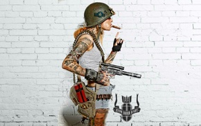 model, tattoo, girl