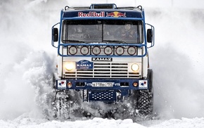 trucks, Kamaz, snow