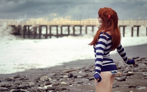 girl, redhead, model