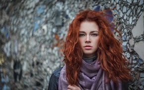 portrait, girl, model, redhead, face