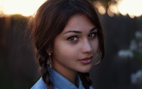 face, model, ponytail, portrait, girl