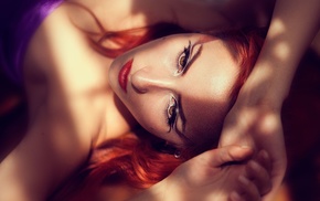 model, face, girl, redhead