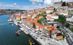 road, Porto, Portugal, cityscape, building, tunnel