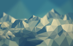 simple, mountain, low poly