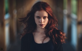 face, redhead, model, girl, portrait