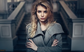 portrait, model, face, blonde, girl