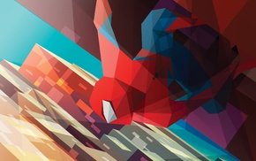 Spider, Man, low poly