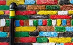 walls, texture, colorful, bricks