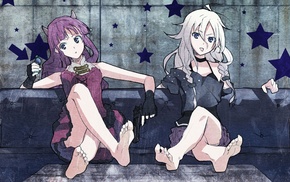 feet, Vocaloid, anime girls, horns, IA Vocaloid