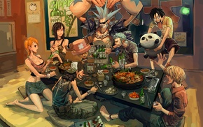 Roronoa Zoro, Usopp, Sanji, Monkey D. Luffy, One Piece, anime