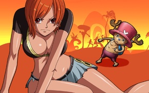 anime, Nami, One Piece, Tony Tony Chopper