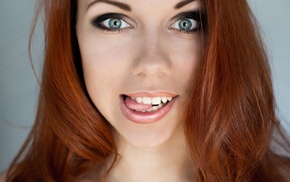 model, girl, redhead, face