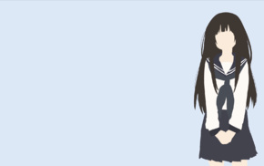 minimalism, anime, Hyouka, anime girls