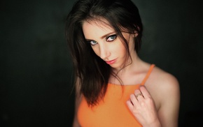 model, portrait, brunette, girl, face