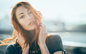 nose rings, face, girl, model, redhead, Victoria Ryzhevolosaya