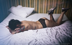 ass, model, shoes, girl, lingerie, tattoo