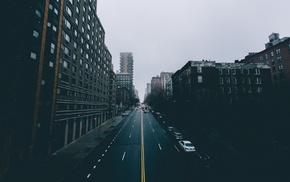 filter, street, mist, city