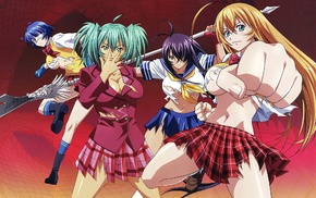 anime girls, school uniform, Ikkitousen