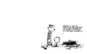 Calvin and Hobbes, simple background