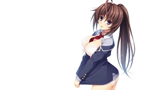 panties, Pretty x Cation 2, anime girls, tie, bra, school uniform