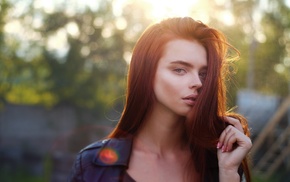 portrait, girl, model, face