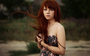 portrait, girl, face