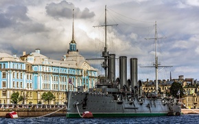 flag, window, cruise ship, Russia, Leningrad, chains