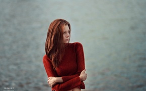 portrait, redhead, girl, face