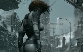 futuristic, cyberpunk, ass, winter, boobs