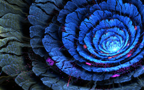 fractal, glowing, pride, fractal flowers, digital art, flowers