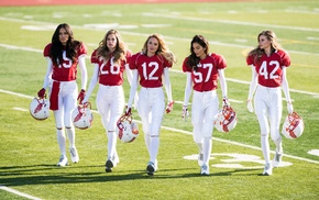 American football, Lily Aldridge, Adriana Lima, Doutzen Kroes, Candice Swanepoel, uniform