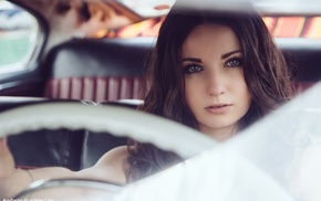 face, car, girl, model, portrait