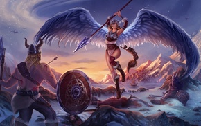 artwork, valkyries