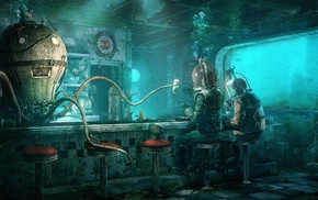 underwater, science fiction, fantasy art, sea, artwork, Fallout