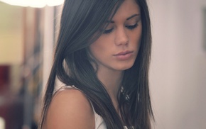 girl, brunette, model