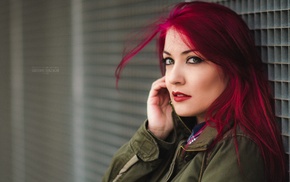 redhead, portrait, face, girl