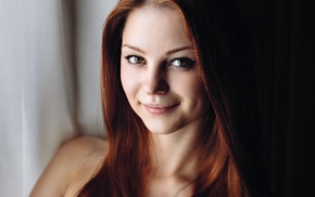 face, smiling, redhead, portrait, girl