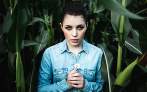 portrait, girl, face