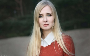 girl, portrait, face, blonde