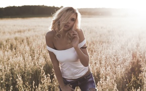 blonde, girl, girl outdoors, portrait