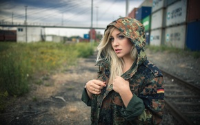 girl, portrait, face, blonde