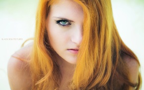 blonde, portrait, girl, face