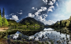 lake, nature, landscape