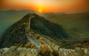 sunset, Great Wall of China