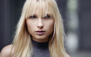 face, portrait, girl, blonde