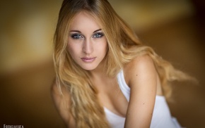 girl, portrait, blonde, face