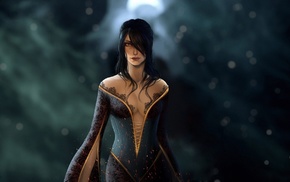 Morrigan character, girl, artwork, Dragon Age Inquisition, long hair, fantasy art