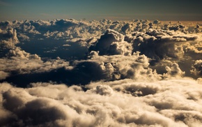 aerial view, clouds